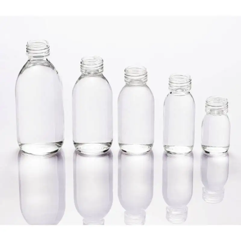 Medical use 30ml 60ml 100ml 125ml 150ml 200ml 250ml 300ml 500ml syrup glass bottle oral liquid amber glass maple syrup bottles