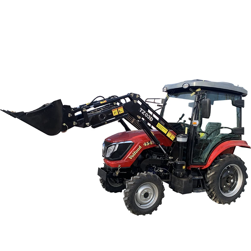 Farm tractor 45hp 4wd wheel tractors for agriculture  with CE certificate and front end loader