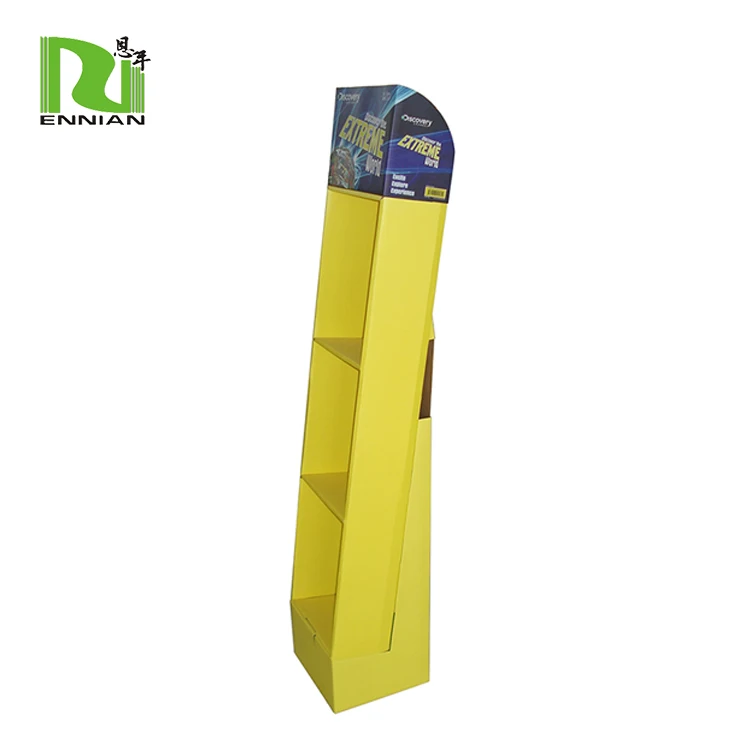 Cheap price cardboard plastic coffee cup display case floor display stand