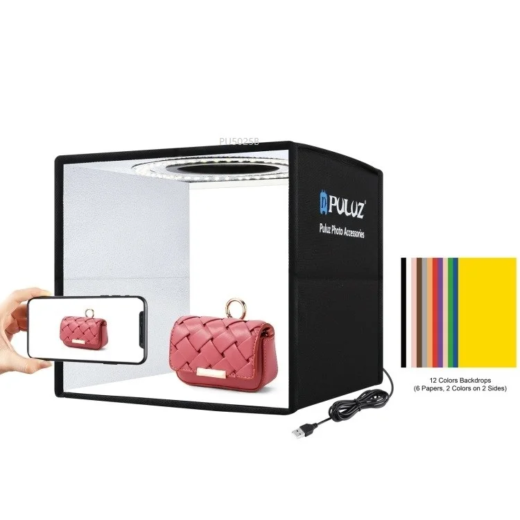 Mini Folding Portable Puluz 25Cm Photo Studio Mini 3 Colour Light Shooting Tent Box Packages