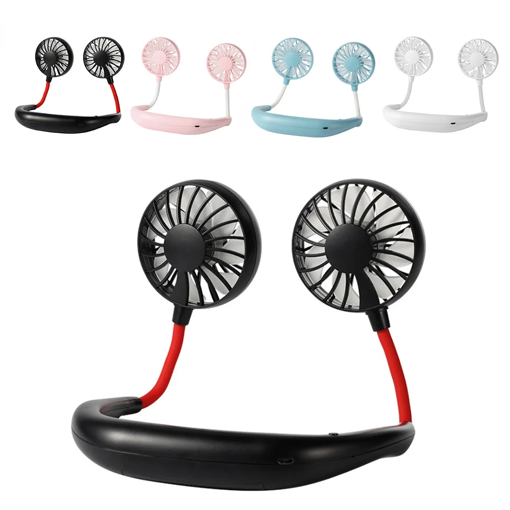 Portable Hands-Free Mini USB Hanging Air Cooler Neck Fan Summer Sports Fan Small Air Conditioning Appliances Mini Fans