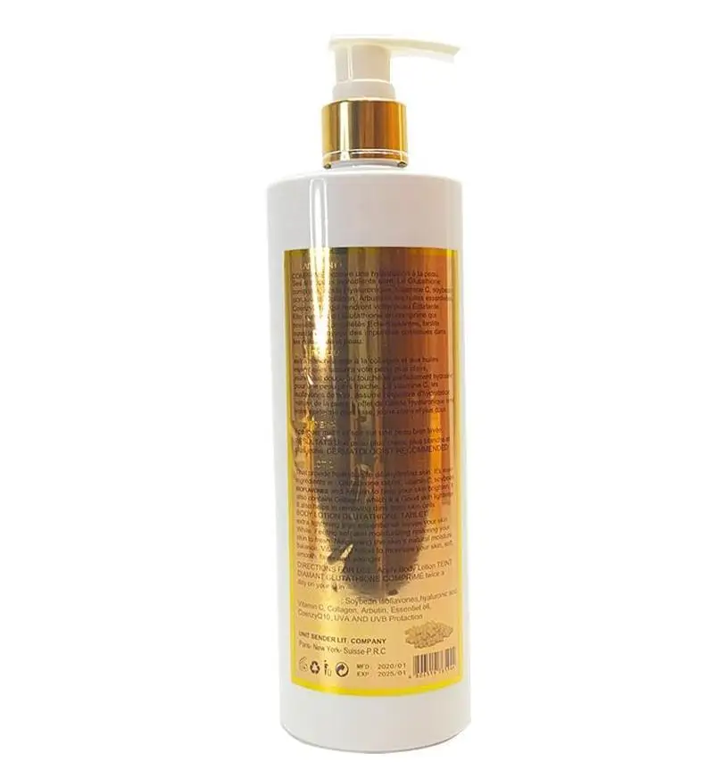 Best Customize Naturel 24K Gold Body Cream Eclaircissant Glutathiones Comprime Whitening Bleaching Body Lotion For Black Skin