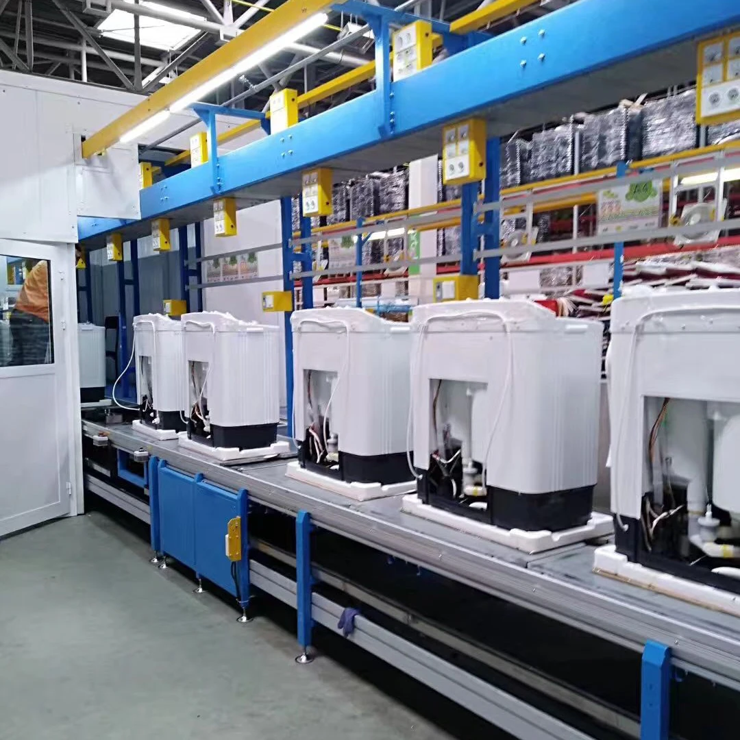 Factory Supply Aluminium Frame Line Washing Machine Assembly With Conveyors Rollers