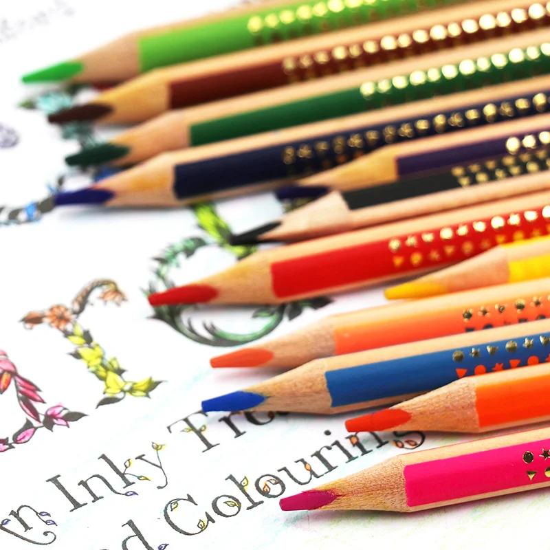 HONGHU 12/24, Набор цветных карандашей для детей, для студентов, рисование, звезда, полоса тела, OEM, OEM, свободный логотип, свинцовая школьная упаковка, Офисная бумага