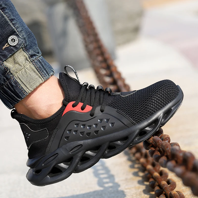 Dropshipping anti puncture steel safety toe shoes for men working sneakers woodland sport shoes unisex  safety shoes