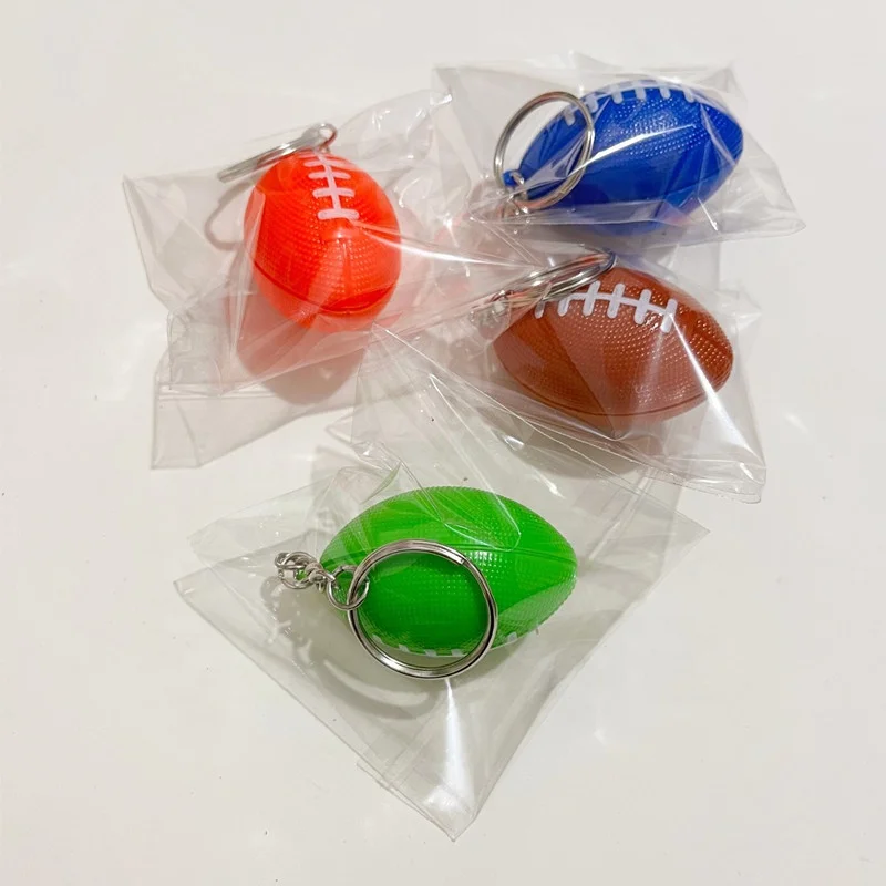 New Creative Simulation Mini Rugby Keychain Keyring Car Pendant Sports Games Small Gift