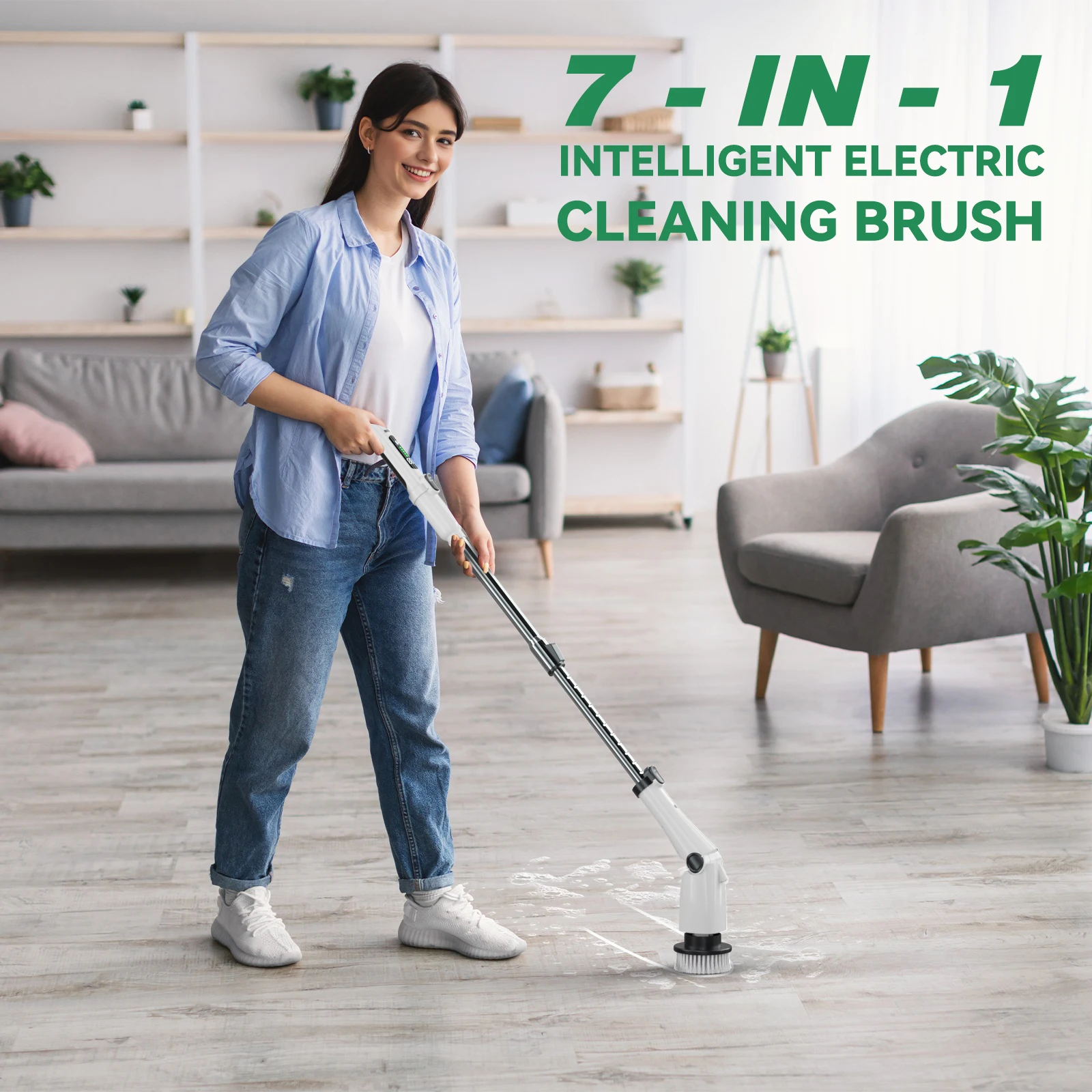 Electric Cleaning Brush Trending Products 2024 New Arrivals Bath Brushes Sponges Scrubbers Floor Scrubber