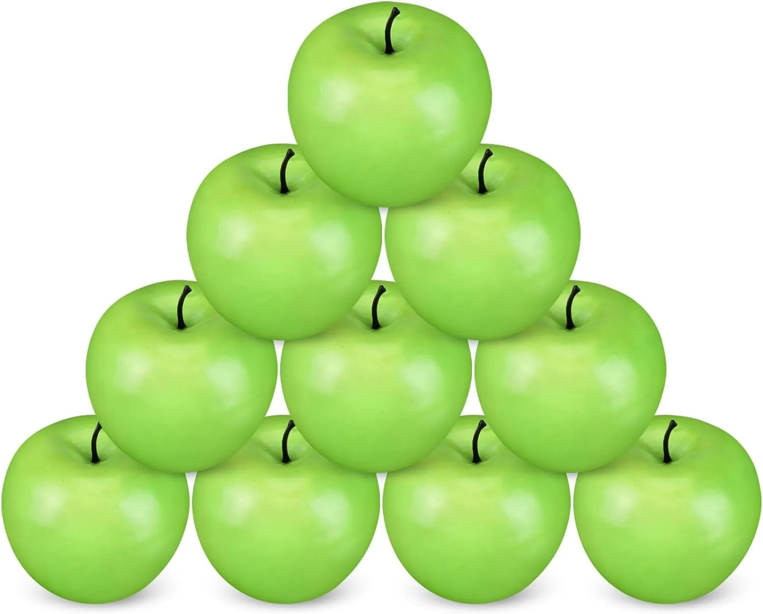Artificial Green Apples Decorative Fruit Lifelike Faux Apples Realistic Fruits Apple Decorations for Kitchen