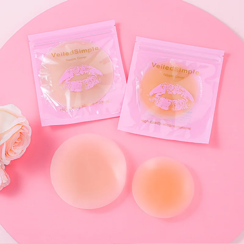 Cross-border solid silicone breast patch self-adhesive adhesive ultra-thin breathable anti-bump areola pa