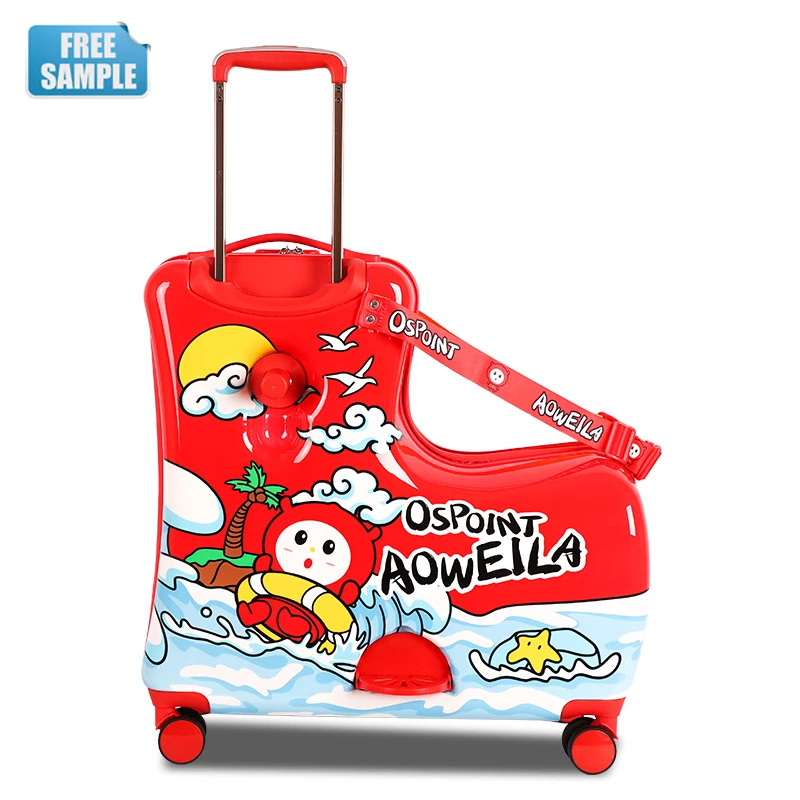 Free sample customize design 16 year Trolley Luggage 204 Inch Kid ride Suitcase carry on Tollder Luggage with Wheels Suitcase