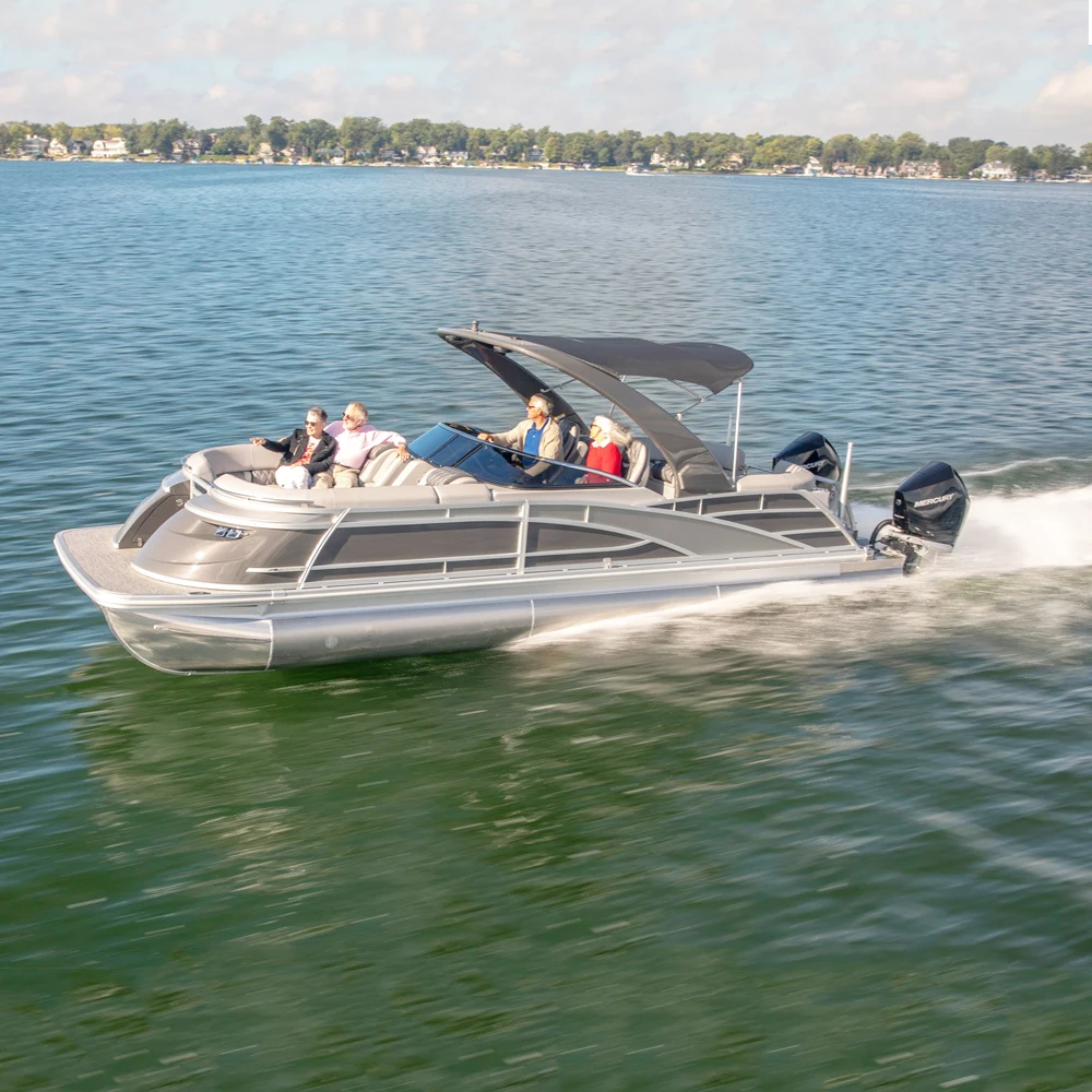 2024 Custom Luxury Party Pontoon House Pontoon Boat Water Resort Boat With Seating For Sale