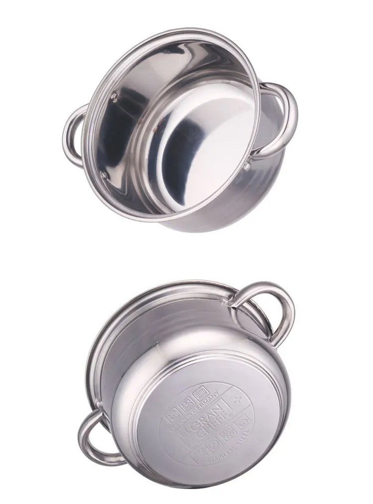 Factory Price Kitchenware 12Pcs Stainless Steel Kitchen Cooking Pans And Pots Stockpot Frying Pan Cookware Set