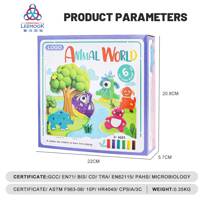 Leemook DIY Colored Clay Playdough Modeling Clay Set Pretend Play Desert Plasticine Toys for Kids Playdough Slime