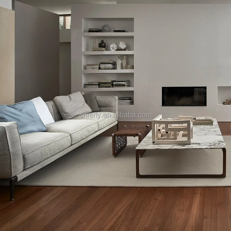 Modern Italian Style Living Room Furniture Home Furniture Large Set Fabric Sofa Sectionals