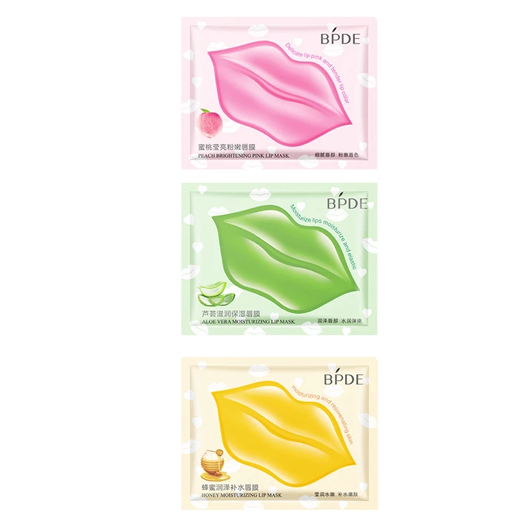 BIOAQUA Lip Gel Natural Organic Lightening Lipmask Care Plump Pink Collagen Sleeping Sheet moisturizing Lip Mask