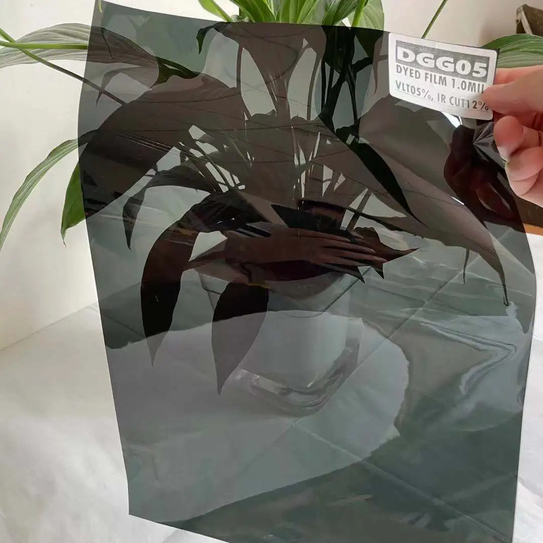 DGG05 TOP COATING VLT 5% IR 10% PRIVACY WINDOW FILM SEE OUT NOT IN SOLAR WINDOW TINT AUTOMOTIVE DYED FILM