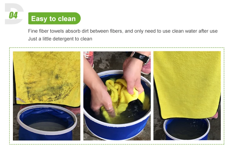 30*30cm  Car Drying Wash Detailing Buffing Polishing Towel with Plush Edge Microfiber car clean Cloth with custom logo