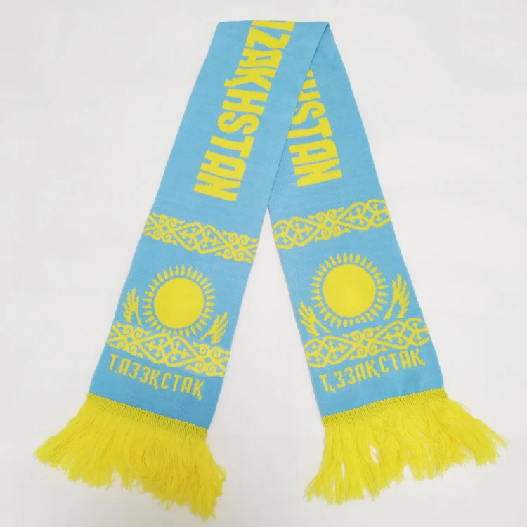 Xinruiken Оригинальный вязаный шарф жаккардовый Оригинальный OEM 100% акриловый вязаный остров футбольный шарф фанатский шарф