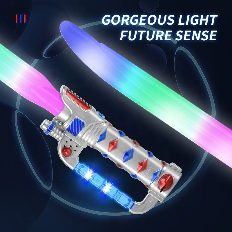 Western Style Sword Electric Flashing Sword With Lights And Sound Children Luminous Weapon Sword Boy Gift Toys For Kids