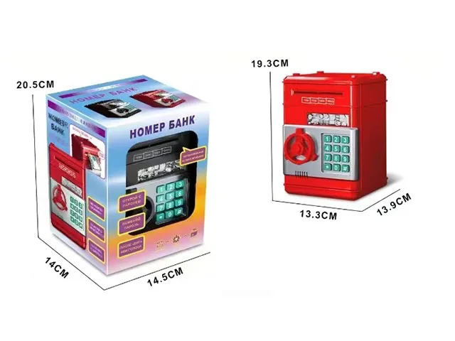 Child Puzzle Education Interactive Toys Safe B/O Electric Password Automatic Piggy Number Bank Toys Russian English for Kids
