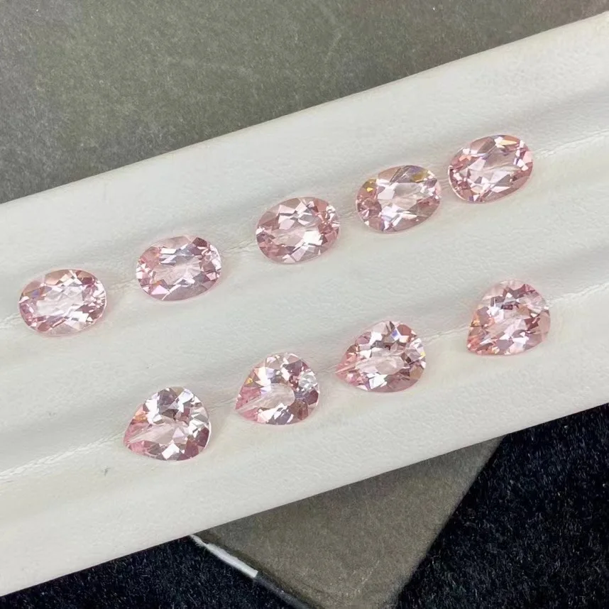 Pear Shape 5x3mm~12x8mm Good Quality Medium Pink Color Precious Faceted Stone Supplier Making Jewelry Natural Morganite