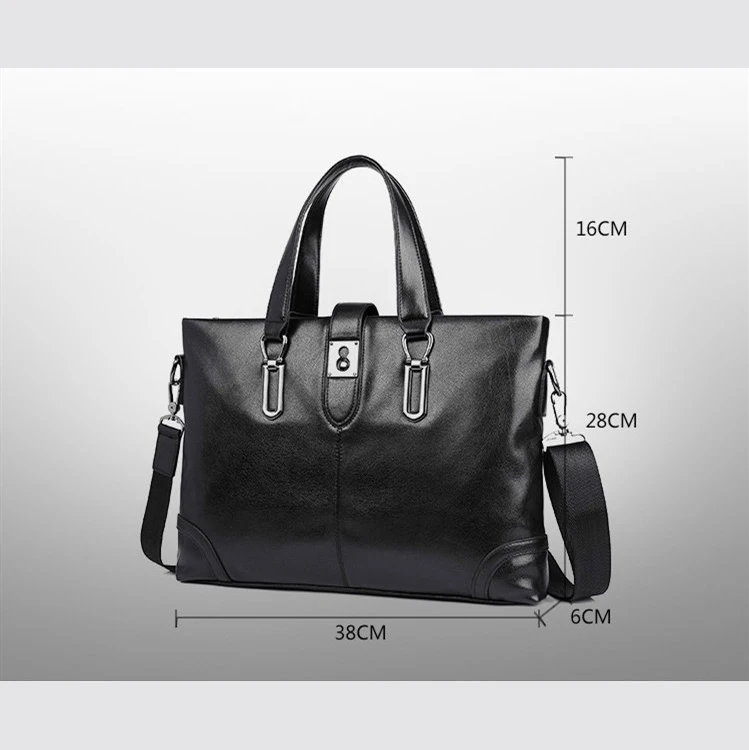 Лидер продаж, профессиональный портативный мужской портфель для ноутбука, мужской офисный портфель из искусственной кожи