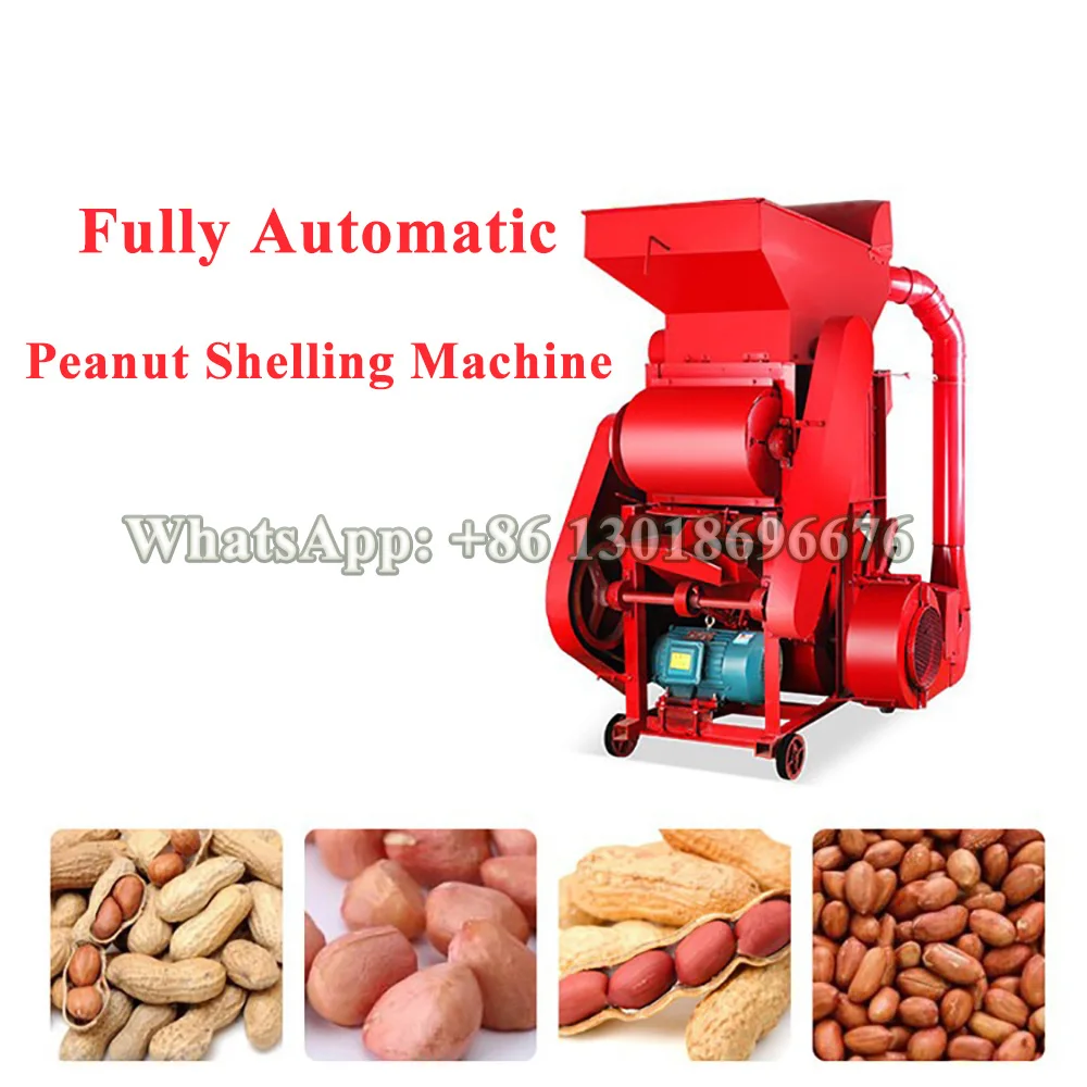 Fully Automatic Ground Nut Groundnut Small Peanut Peel Huller Shell Remove Sheller Machine