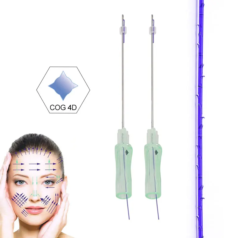 Free Shipping Charmost Collagen Face Skin Lifting Suture Needle Pdo Faden Cog Barbs Rose Contour Thread 4d With W Canula