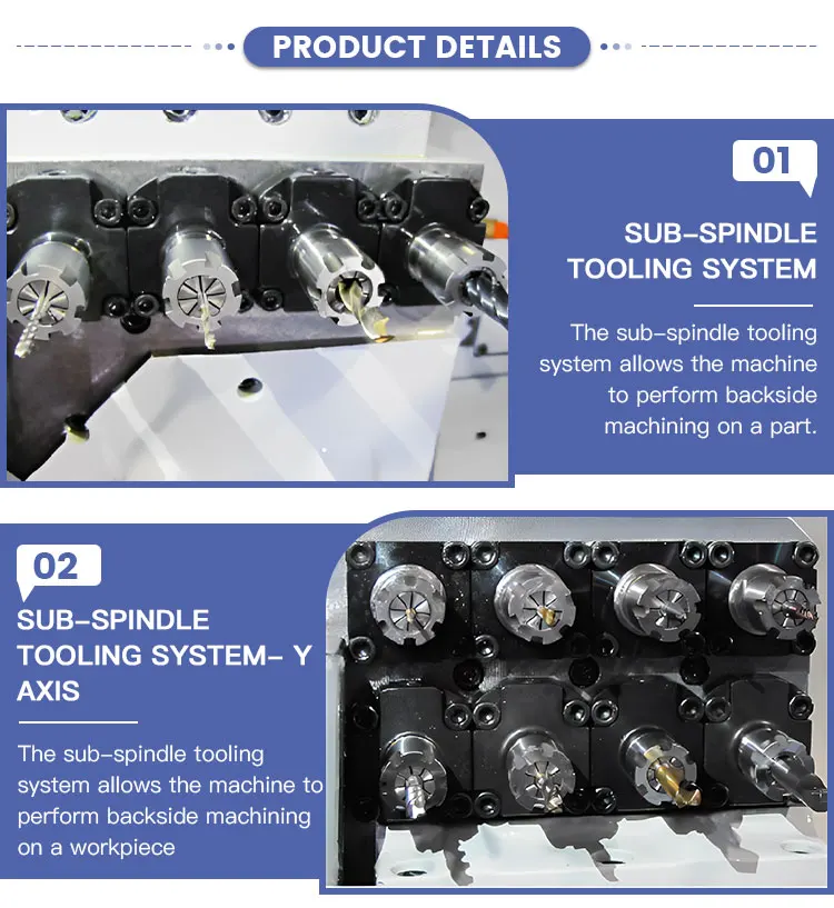 Double Spindle Save Time,Improve Work Efficiency China Brand Spindle Swiss Type Cnc Lathe Without Power Head