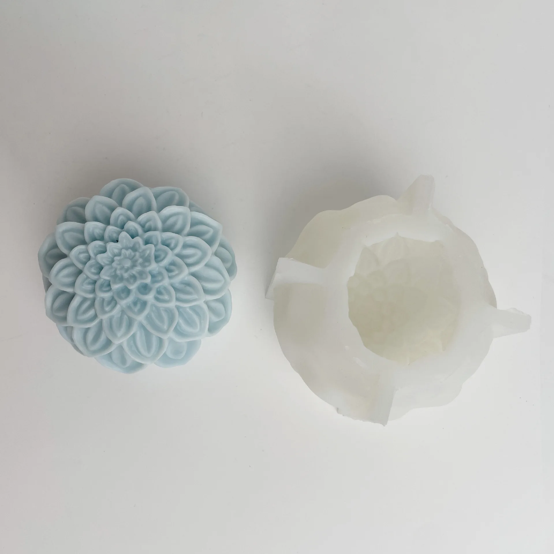 Early Riser Lotus Ball Silicone Candle Mold Cake Decoration Fondant Mold Handmade Soap Mold
