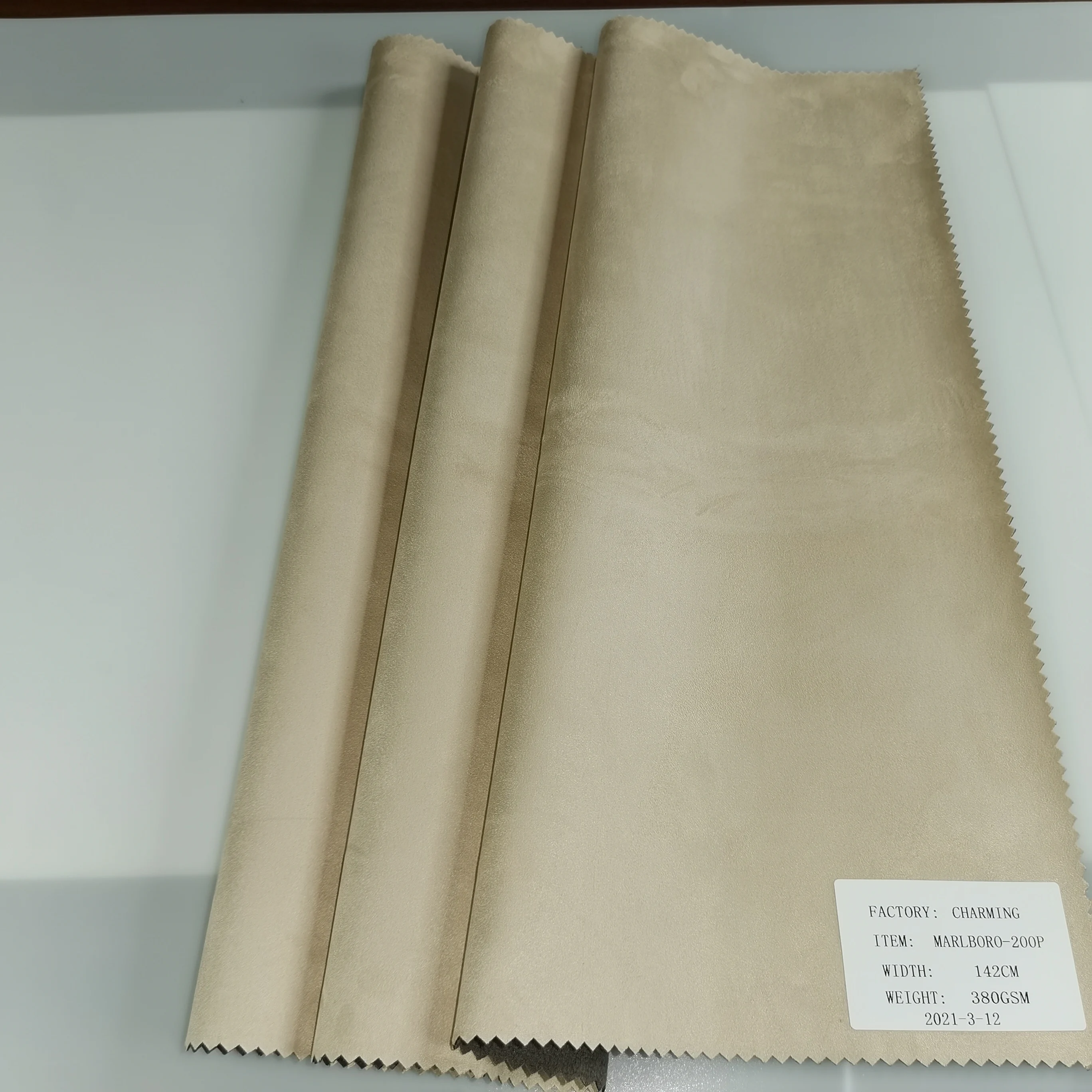 
Woven suede velvt 380gsm 100%polyester solids fabric for Bag Sofa upholstery 