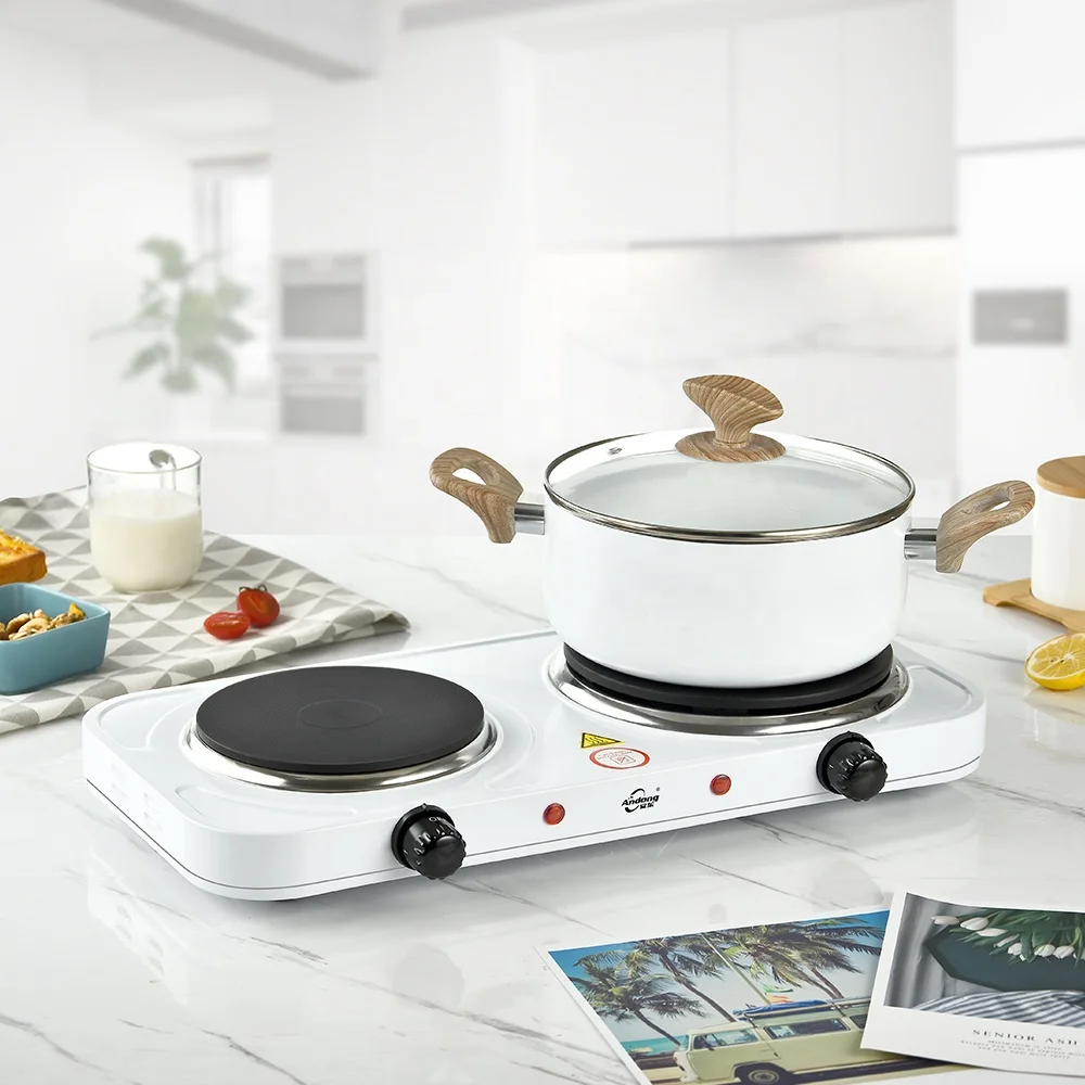 Andong 2000w low price food warm water heater double electric solid stove hot plate
