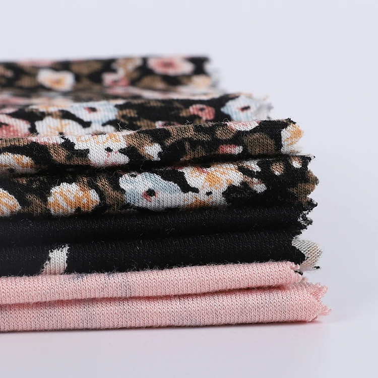 
Hot Sale 100% Rayon Custom Medium Weight Soft Plain Printed Viscose Rayon Jersey Fabric 