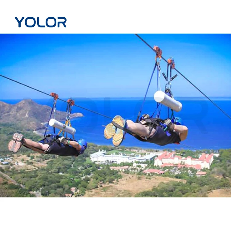 Commercial professional outdoor amusement spring break mountain large playground equipment park sky adventure zip line for kids