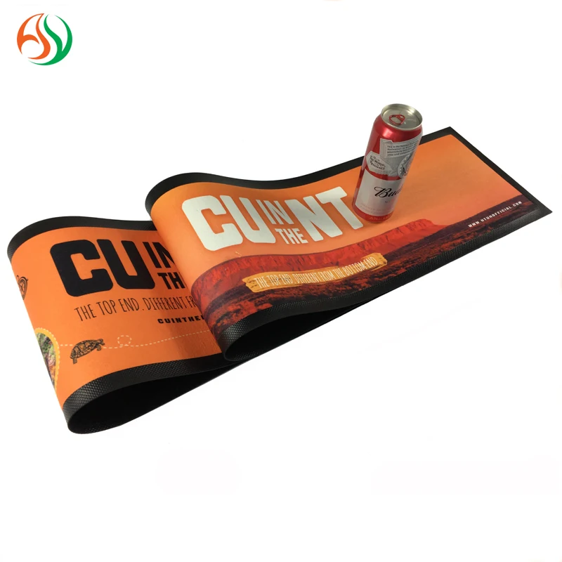 Top Seller Custom Rubber Barmat Branded Nitrile Service Tuborg Bar Mats With Logos