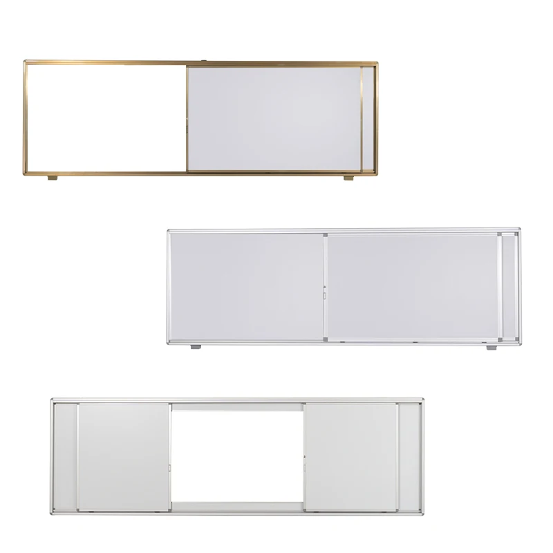4300x1305mm Horizontal Sliding Porcelain Whiteboard Premium Ceramic Sliding Whiteboard For Interactive Panel