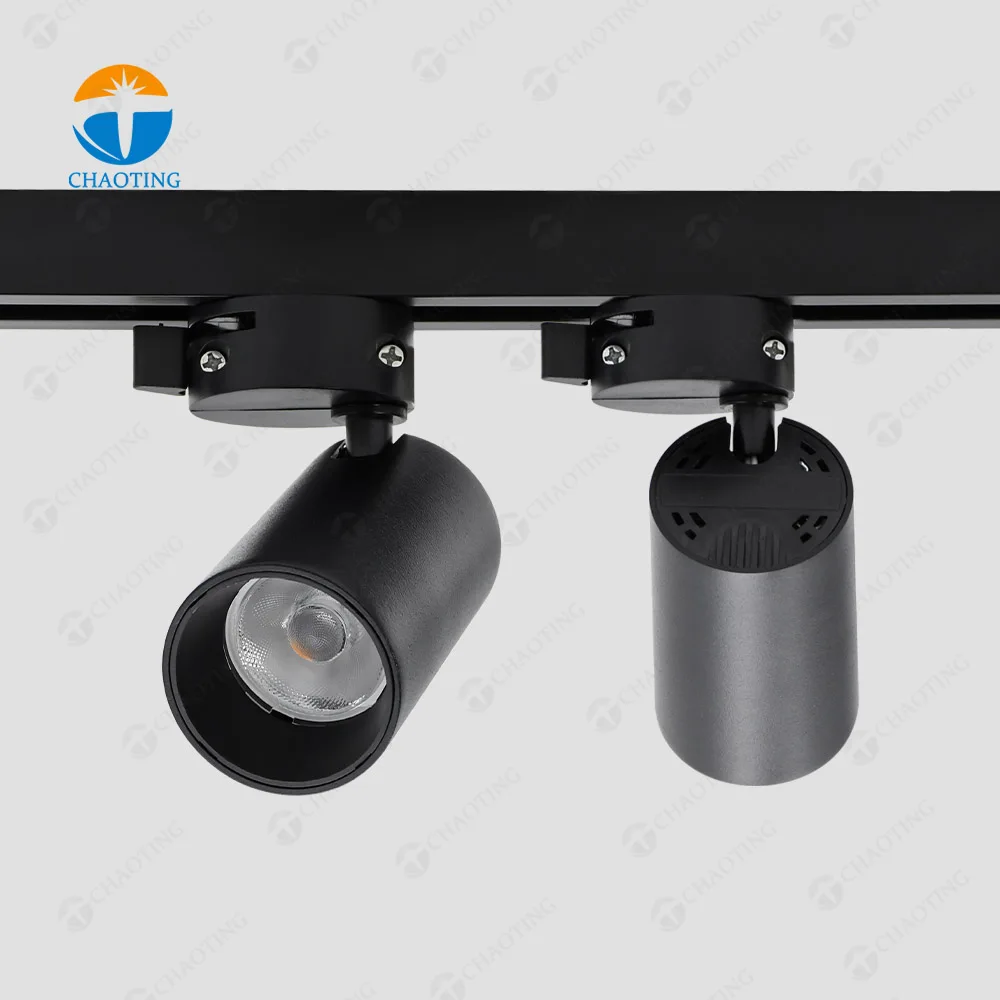 Modern Good Price Cob Lighting Lamps Surface Recess Rail Black White Led Track Spot Light Ceiling Adjustable Spotlights For Shop