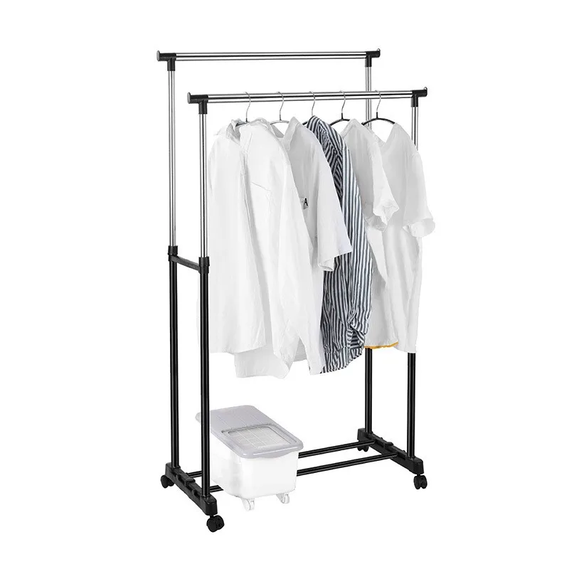 indoor classic organization clothing organizer storage clothing garment display racks rolling wheels clothes  drying rack