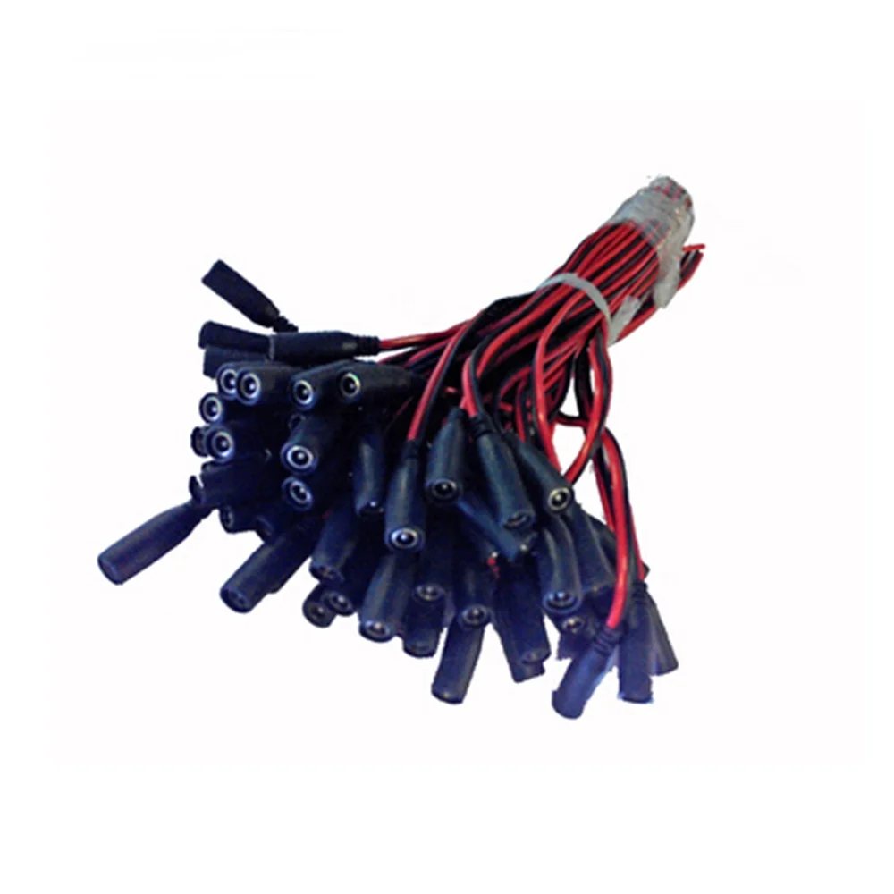 25CM Length 5.5*2.1mm 12C DC Female Plug 28 Core DC Power extension Pigtail Cable