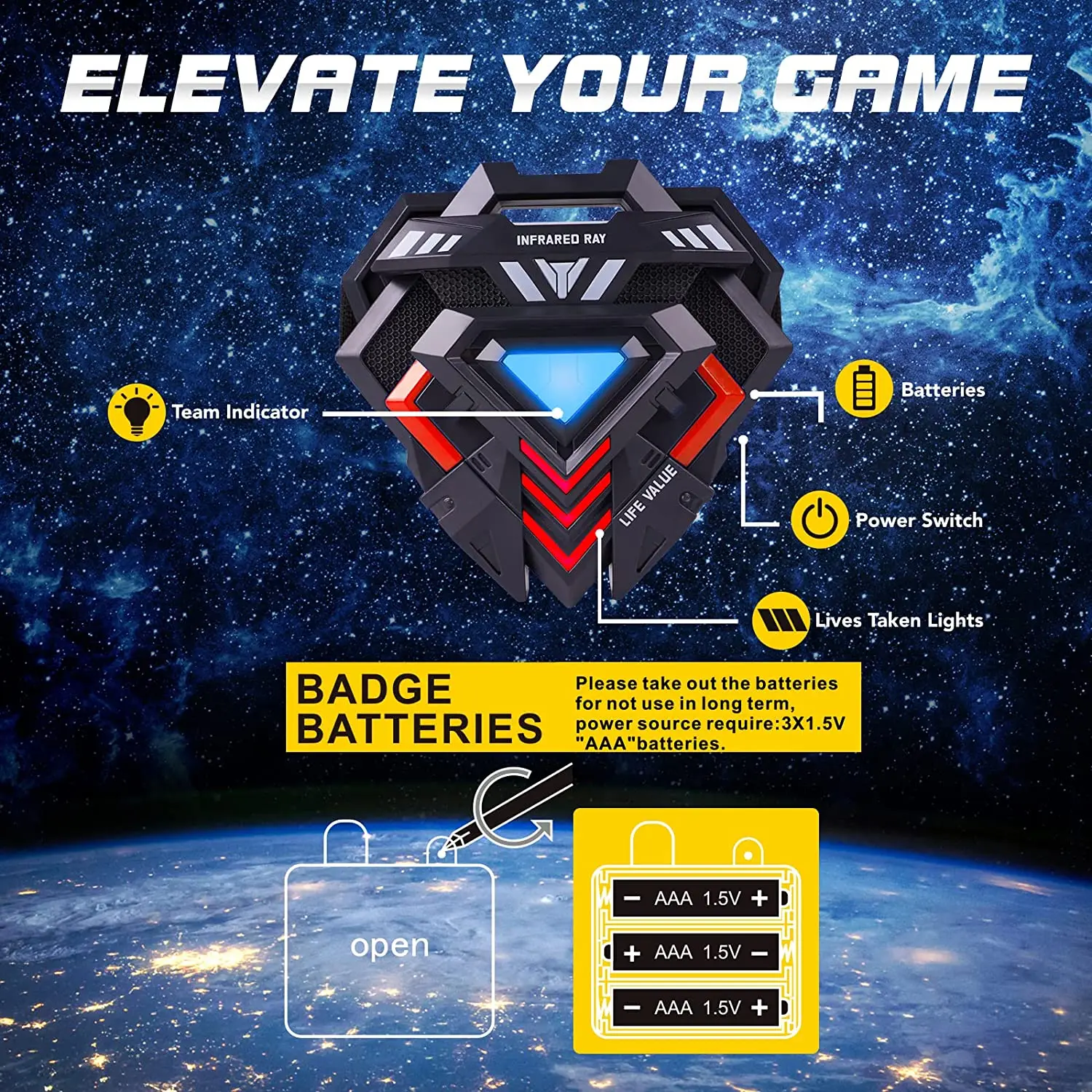 Infrared Mini Laser Tag Gun Set for Kids - Indoor/Outdoor Laser Tag Blasters with Vests, Fun Group Activity Toy