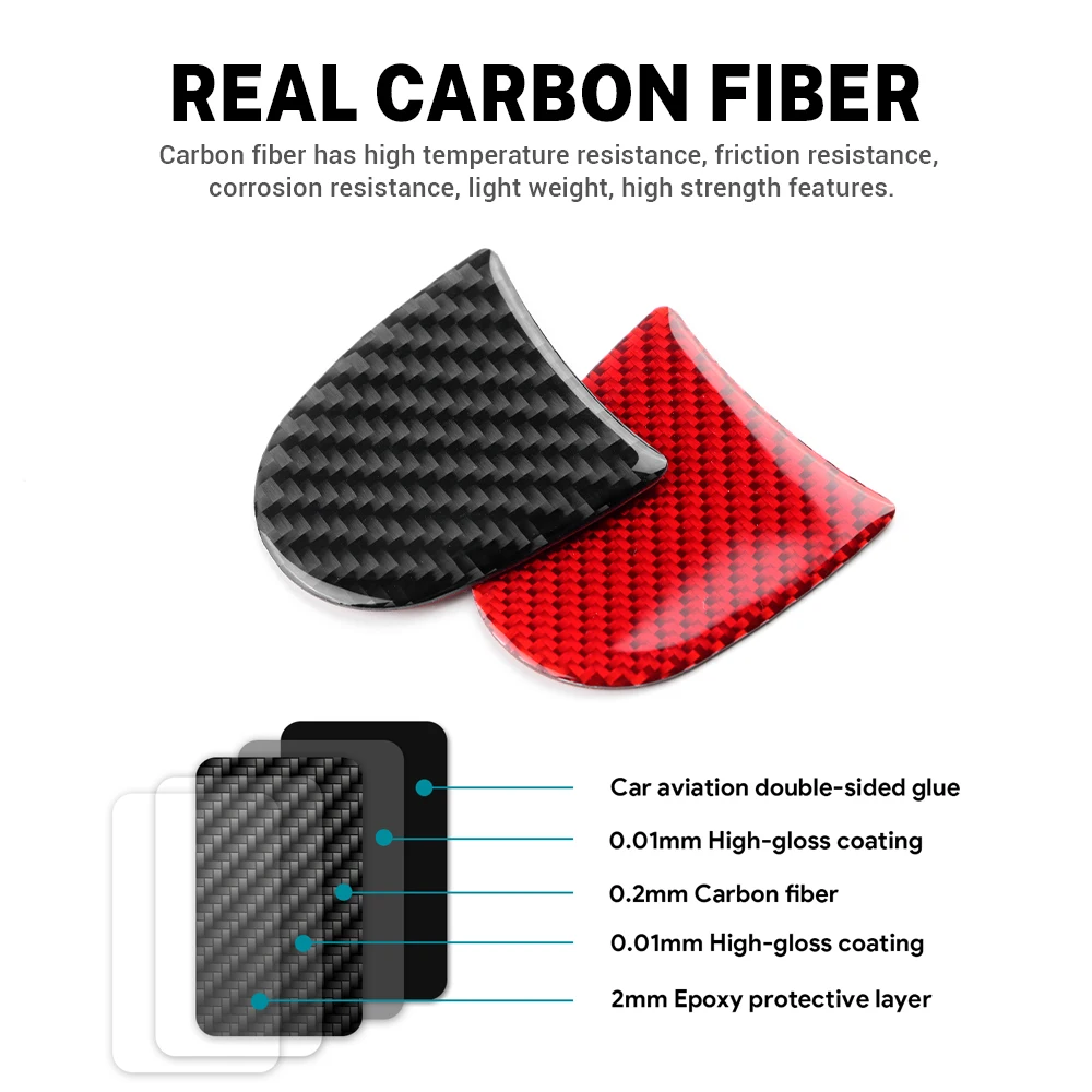 Real Soft Carbon Fiber Sticker For Subaru Crosstrek/ Impreza 2024 Car Below Steering Wheel Panel Interior Trim Accessories