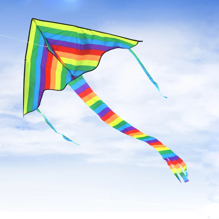 
Top quality Good flying small rainbow delta kite for kids 