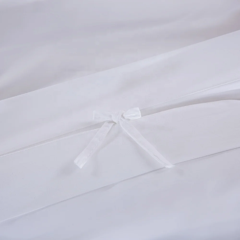 Wholesale 100% Cotton White Plain King Size Pure White Hotel Queen Bed Sheet