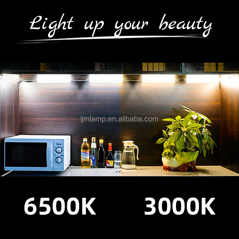 Customized wholesale DIY Lengthen 12w usb rechargeable cabinet light led cabinet display lights for indoor