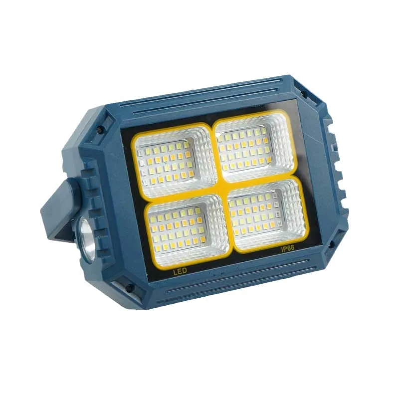 Hot sell mini solar emergency floodlight rechargeable outdoor work light with led torch 2400mah battery multi-function tent lamp