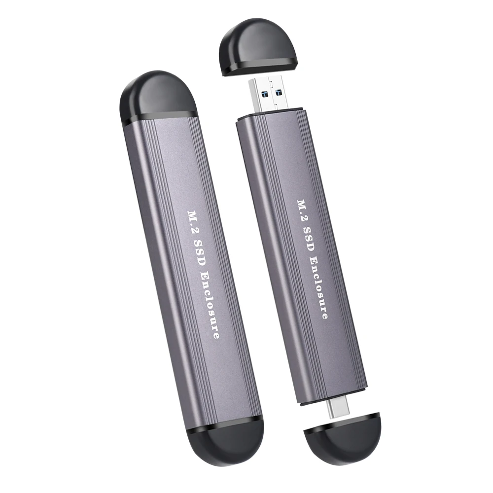 Type C+USB 2 in 1Nvme M.2 SSD Enclosure External Hard Disk Drive 2.5 Inch m.2 hdd case sata laptop ssd mobile disk box cases