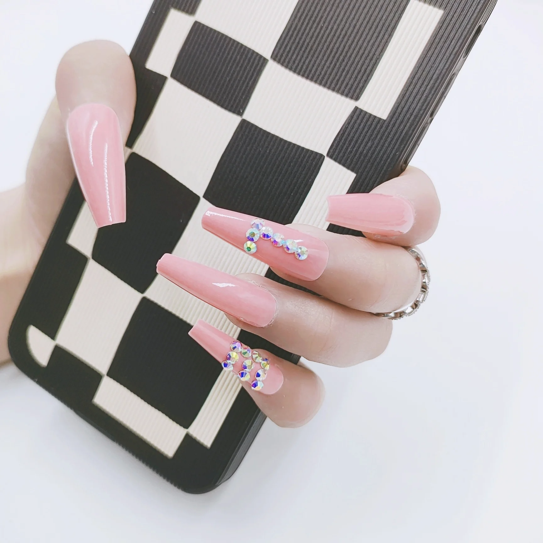 Artificial Nails Private Label Long Ballerina Coffin 30Pcs Fake Press on Nails for Women with Custom Packaging