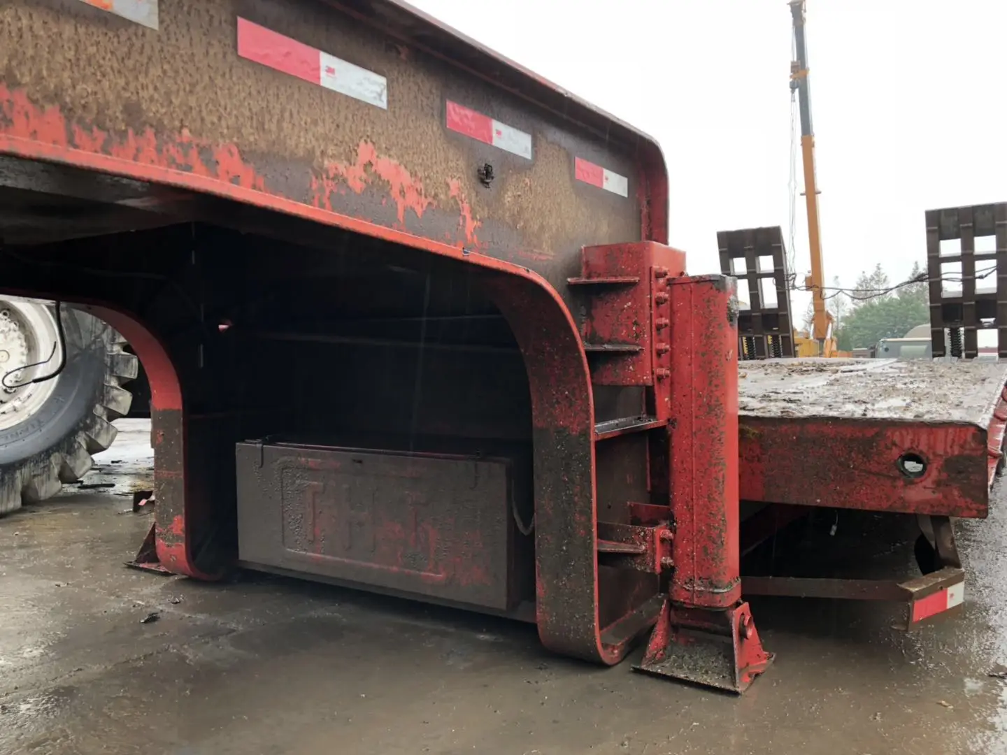 Б/у 50ton дешевый lowboy с Триппи осей