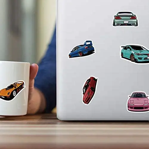 Die cut vinyl stickers Sports car Racing Sticker personalized kids sticker anime racing car design kids learning car decals