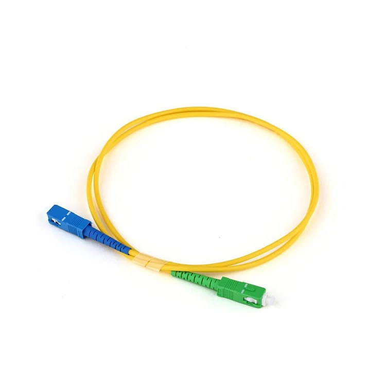 ftth fiber optic equipment sc upc apc g652d g657a pvc lszh yellow customized fiber optic patch cord